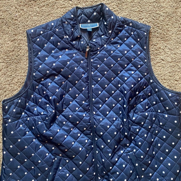 Karen Scott Plus Size Polka Dot Quilted Vest 2X - Picture 14 of 16